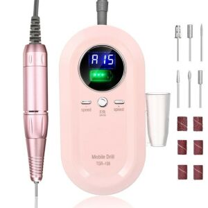 TGR-108 Hordozható Újratölthető Körömcsiszológép fúrófejekkel és tartozékokkal - Műkörömépítés