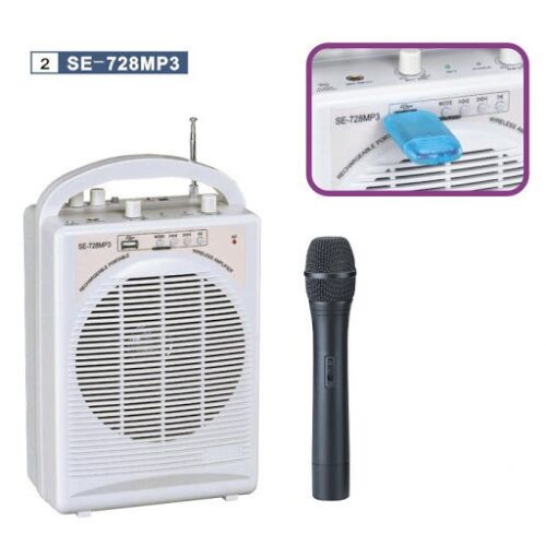 SilverHome SE-728MP3 Hordozható PA Rendszer USB bemenettel és Mikrofonnal