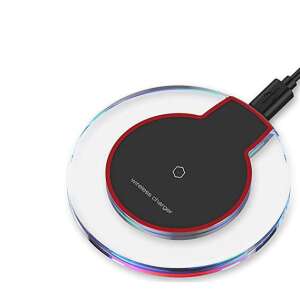 QI Vezeték nélküli Telefontöltő - Lapos Dizájn - LED Jelzés