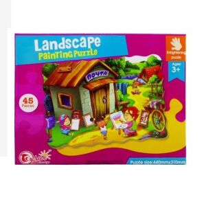 SilverHome Falusi Táj Puzzle - 45 Darabos