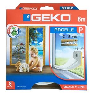 Geko fehér öntapadós ablaktömítő szalag, 6m hosszú, 2-5mm résekhez - Tömítőszalag