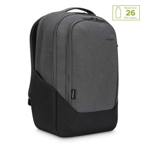 Targus Cypress 15.6 inch Hero Backpack with EcoSmart, grey laptop backpack made from recycled plastic bottles