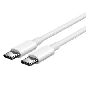 Prim-plan cu conectori USB-C pe un cablu alb - OEM Cabluri USB