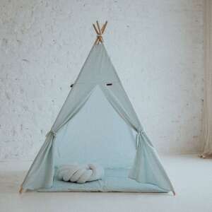 Davio Natural Mint indián sátor fehér csomózott párnával belül - Indián sátor