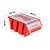 Botle red lockable storage box with transparent lid