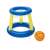 Set de baschet gonflabil Bestway Splash N Hoop cu minge, albastru și galben, 61x61cm