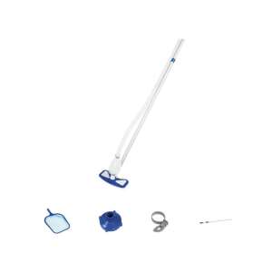 Set de curățare a piscinei Bestway Flowclear cu stâlp telescopic, cap de aspirare, plasă și accesorii - Unelte de curățare manuală
