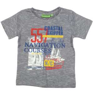 Fiú Vitorlás Póló - Szürke Csíkos - Pamut 32501281 - Knot So Bad