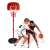 Kids playing basketball with Kings Sport adjustable height basketball hoop set