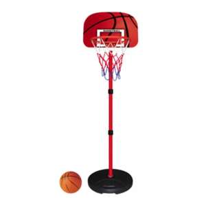 Set de baschet pentru copii cu minge, înălțime reglabilă, roșu și negru, Kings Sport - Sport și agrement