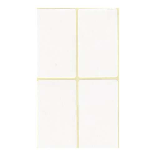 40x70 mm rectangular white self-adhesive labels, 60 labels per pack