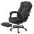 Ergonomikus fekete irodai szék kihúzható lábtartóval