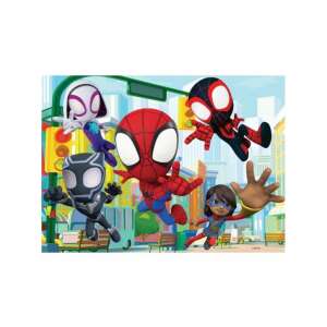 Marvel Spidey și prietenii săi uimitori puzzle cu 24 de piese cu două fețe, cu Spidey, Ghost-Spider, Miles Morales și Pantera Neagră - Lisciani Puzzle