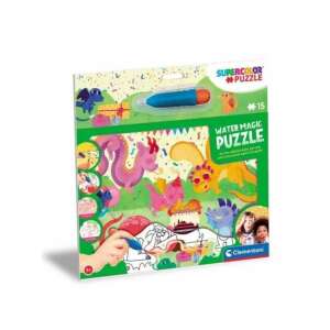Clementoni Supercolor Puzzle Vízvarázs Sárkányok 15 darabos kirakós vízzel rajzolható tollal - Clementoni Puzzle
