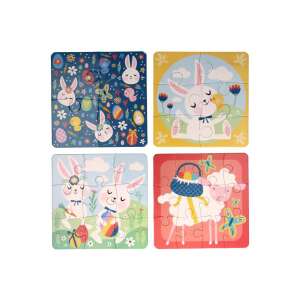 Húsvéti gyermek puzzle, set 4in1 - Puzzle 3D & Puzzle cu burete