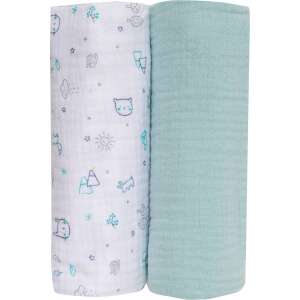 Bubaba Muszlin Pelenka, 2 db, Menta - Textil pelenka