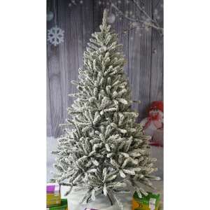 Sztuczna choinka Flippy, wys. 2,10 m, zielona, śnieżnobiały spray, średnica dolna 130 cm, do użytku wewnątrz/na zewnątrz 76947277 - Sztuczna sosna i choinka