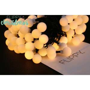 Flippy Karácsonyi fényfüzér 20 LED-es, napelemes, meleg fehér fényekkel - Fényfüzér