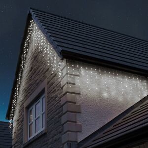 Flippy karácsonyi jégcsap fényfüzér ház tetején, hideg fehér - Flippy