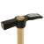 Close-up of the head of a 0.50 kg Bricklayer's Hammer with Wooden Handle