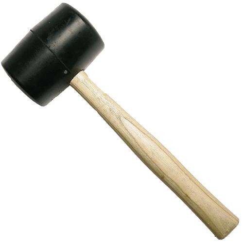 Rubber mallet 0.5 kg with wooden handle