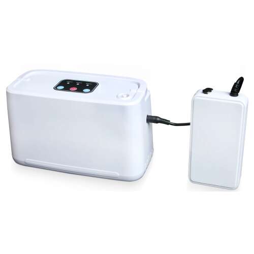 Portable Battery-Powered Oxygen Concentrator, 1.4 kg, 30W, White