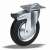Schwenkrolle mit Bremse, 200 mm Durchmesser, Gummireifen, verzinkter Stahl, 30343