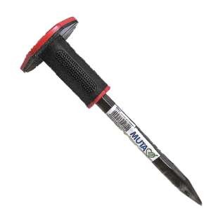 MUTA Véső spicz 300x19mm tenyérvédős Daltă cu mâner roșu - Dalte