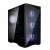 Zalman Z9 ICEBERG MS BK Midi-Tower PC-Gehäuse, Seitenansicht mit gehärtetem Glas-Panel und RGB-Beleuchtung