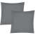 Set of two gray cushions for garden swing