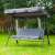 Malatec three-seater gray swing bed on green grass