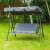 Malatec gray garden swing bed in outdoor setting