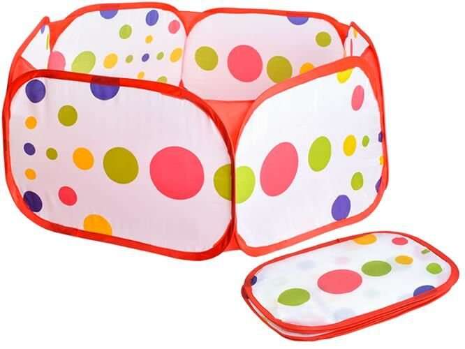 Iso Pop up Labdamedence - Pöttyös #fehér-piros