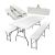 Malatec Premium Folding Garden Table and Benches - Folded and Unfolded