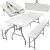Malatec Premium folding garden table with 2 beer benches 180cm #white 32515723