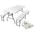Malatec Premium folding garden table with 2 beer benches 180cm #white 32515723