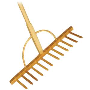 12 fogú fa gereblye, kertészkedéshez és udvari munkákhoz - Gereblye