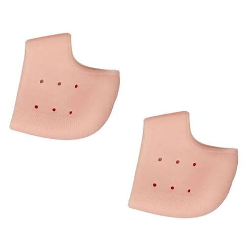 Szilikon sarokvédő pár a cipőkhöz, bézs színű, kényelmes és lélegző, megakadályozza a hólyagok és a dörzsölődés kialakulását