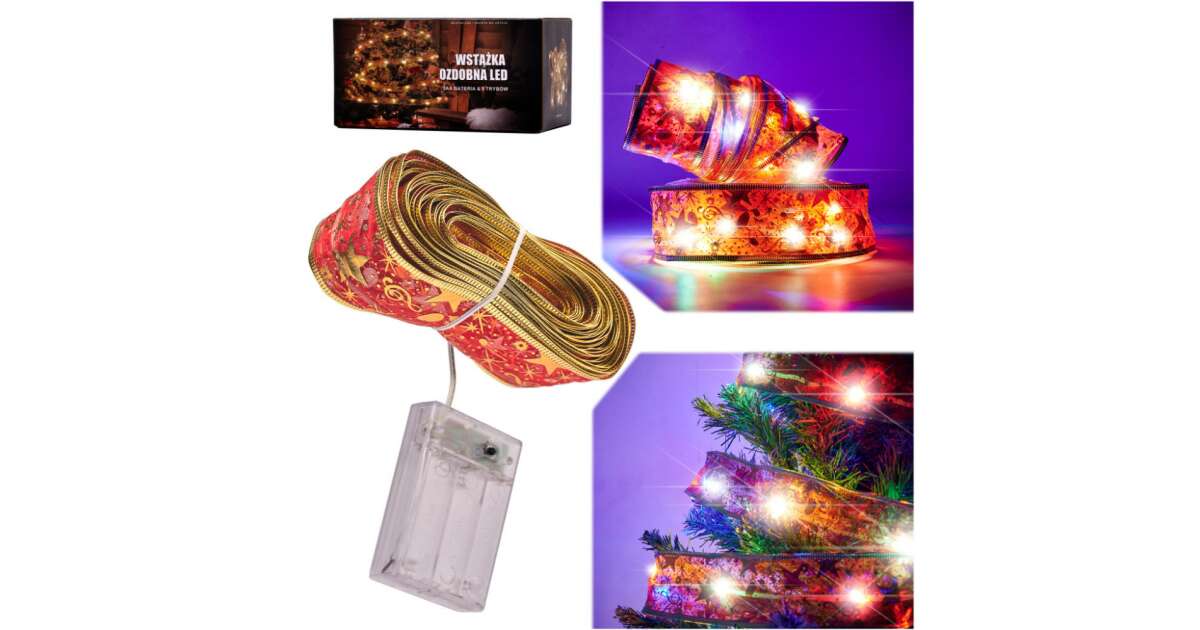 Bandă LED decorativă bandă 10m 100LED lumini pentru brad de Crăciun Decor de Crăciun cu elemente multicolore 77095693
