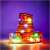 Christmas LED ribbon with colorful lights, close-up