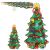 LED Christmas Tree Hanging Light Decoration, lit and unlit