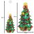 LED Christmas Tree Hanging Light Decoration with dimensions