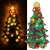 Illuminated LED Christmas tree window decoration, on and off