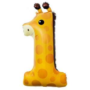 Giraffe, Zsiráf 1-es szám fólia lufi 80 cm 77097762 Giraffe
