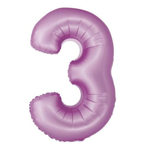 Lila Number 3 Foil Balloon, 76cm