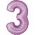 Lila Number Three Balloon, Party Decoration