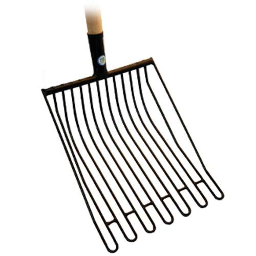 Furcă de cartofi cu 7 dinți, cu mâner din lemn, marca MUTA