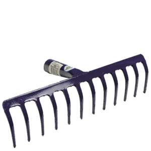 Gereblye 16 fogú MUTA rake, blue, 16 teeth, heat-treated steel, garden tool - Rake