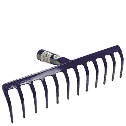 Gereblye 16 fogú MUTA rake, blue, 16 teeth, heat-treated steel, garden tool