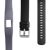 Close-up of kwmobile Silicone Replacement Straps for Garmin Vivofit 4 - Gray and Black